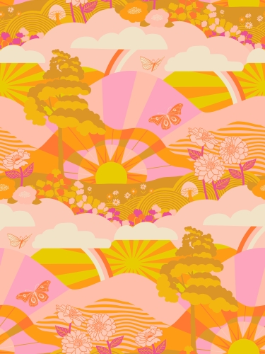 Patchwork Baumwolle - Ruby Star Society - Melody Miller - Rise and Shine - Hello Sunshine Landscape Scenery Large Scale